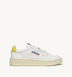 Sneakers Medalist Low In Pelle Bianca E Giallo