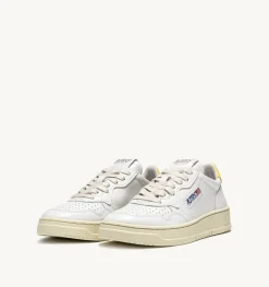 Sneakers Medalist Low In Pelle Bianca E Giallo