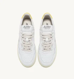 Sneakers Medalist Low In Pelle Bianca E Giallo