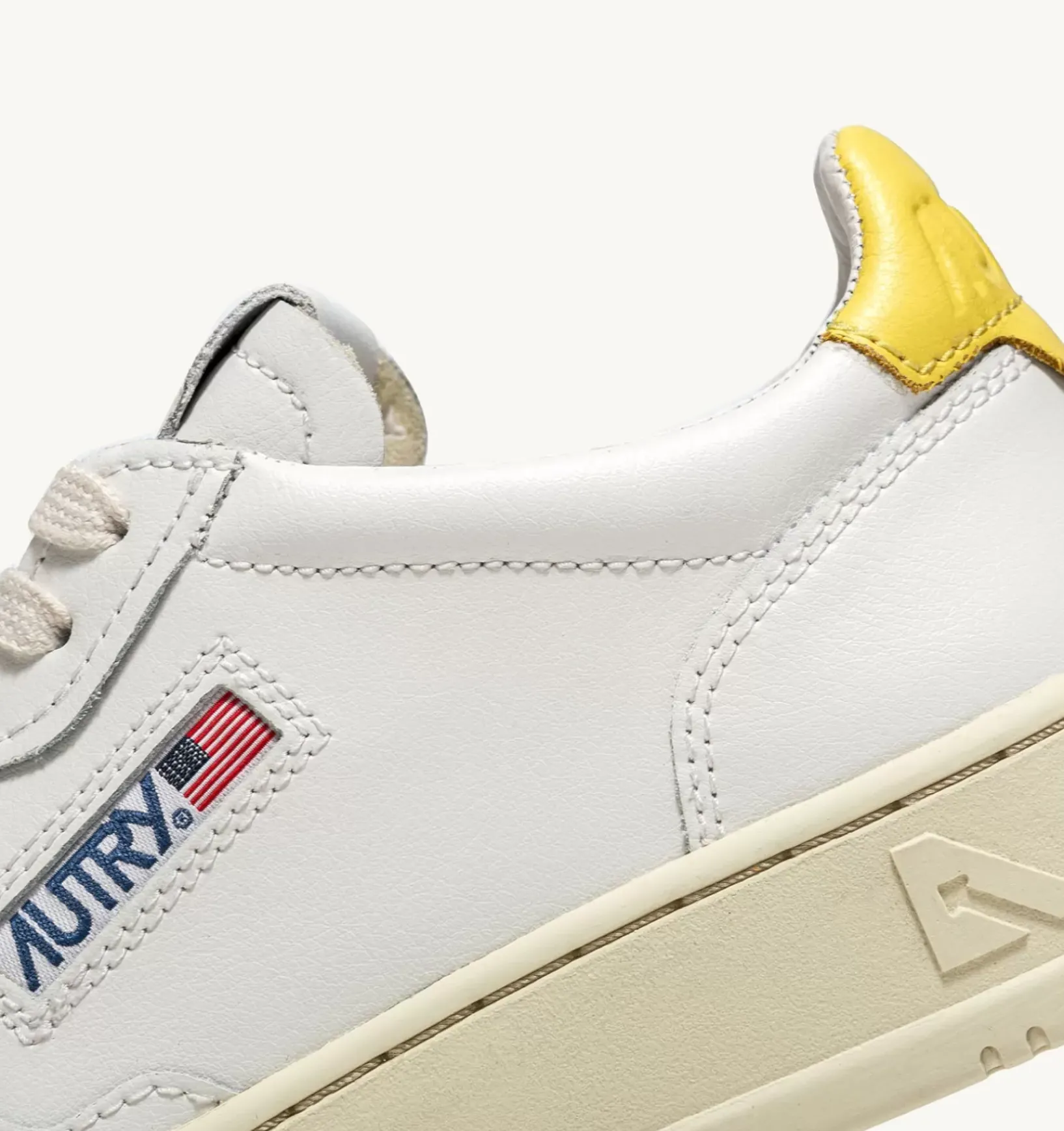 Sneakers Medalist Low In Pelle Bianca E Giallo