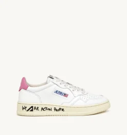 Sneakers Medalist Low In Pelle Bianca E Rosa
