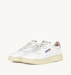 Sneakers Medalist Low In Pelle Bianca E Rosa
