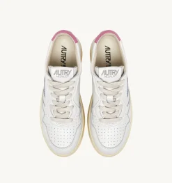 Sneakers Medalist Low In Pelle Bianca E Rosa