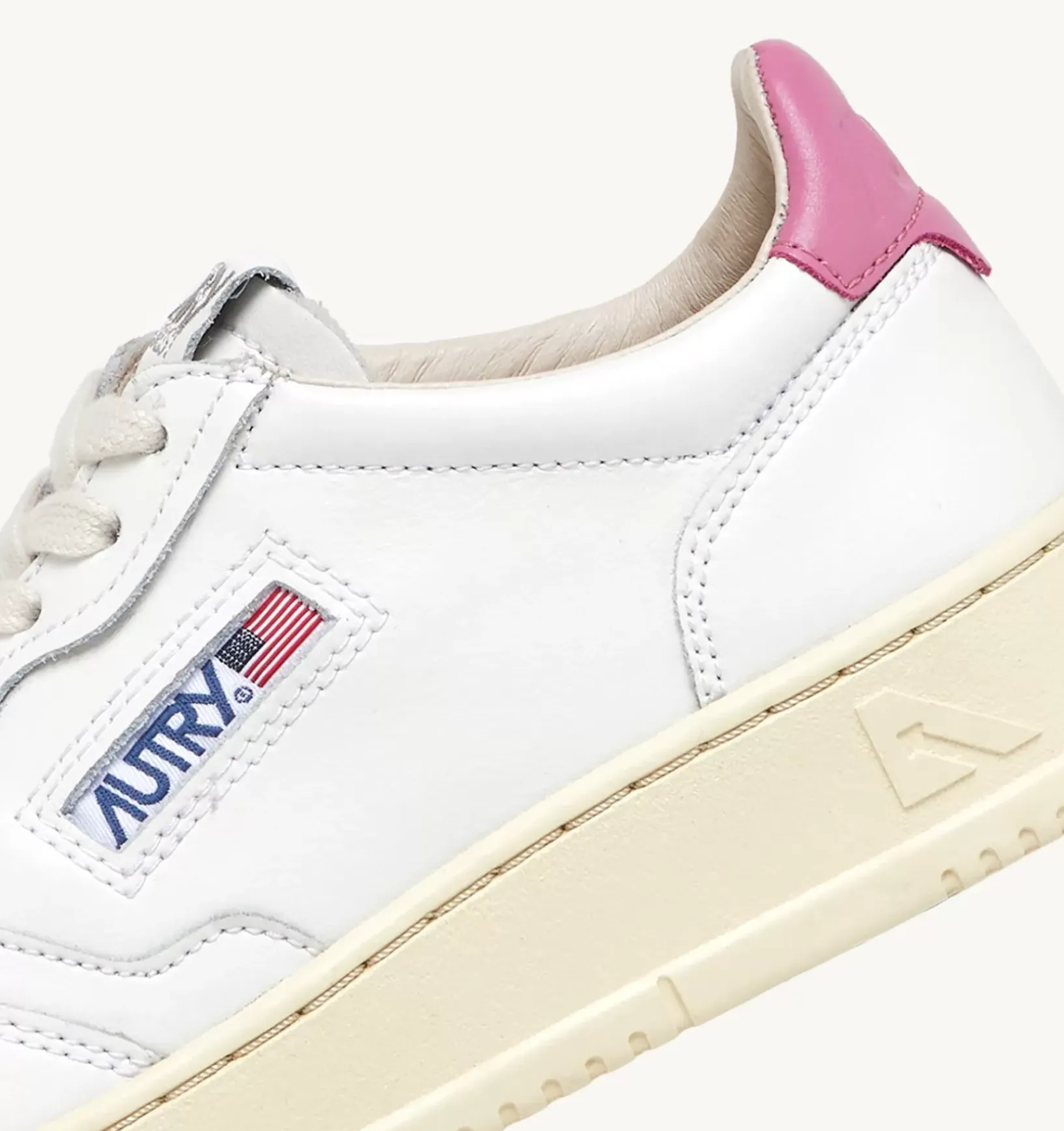 Sneakers Medalist Low In Pelle Bianca E Rosa