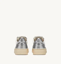 Sneakers Medalist Low In Pelle Bicolor Bianco E Silver