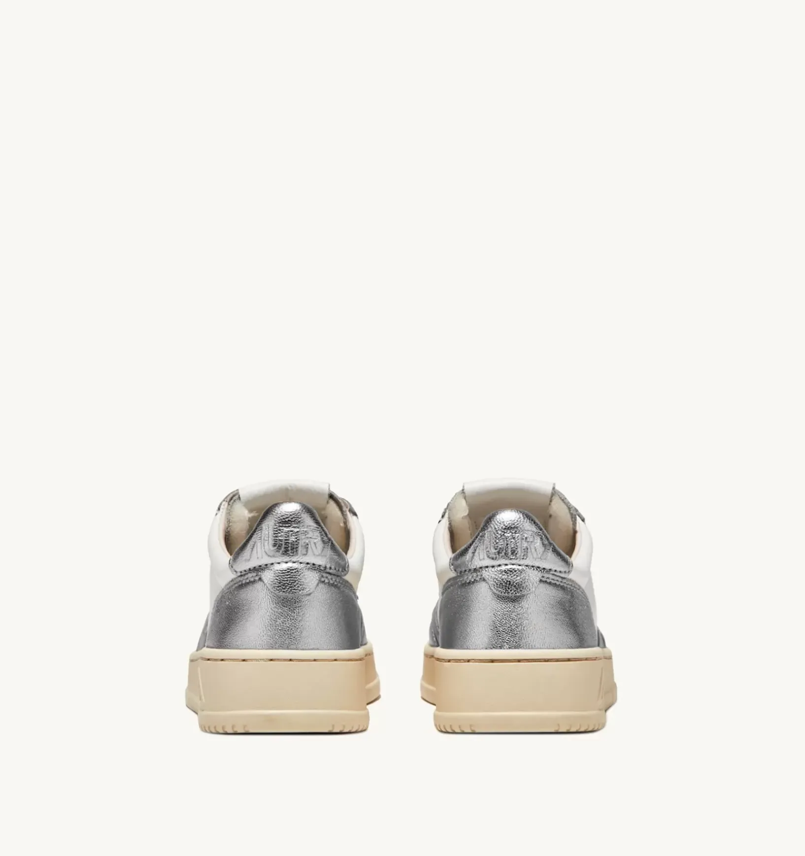 Sneakers Medalist Low In Pelle Bicolor Bianco E Silver