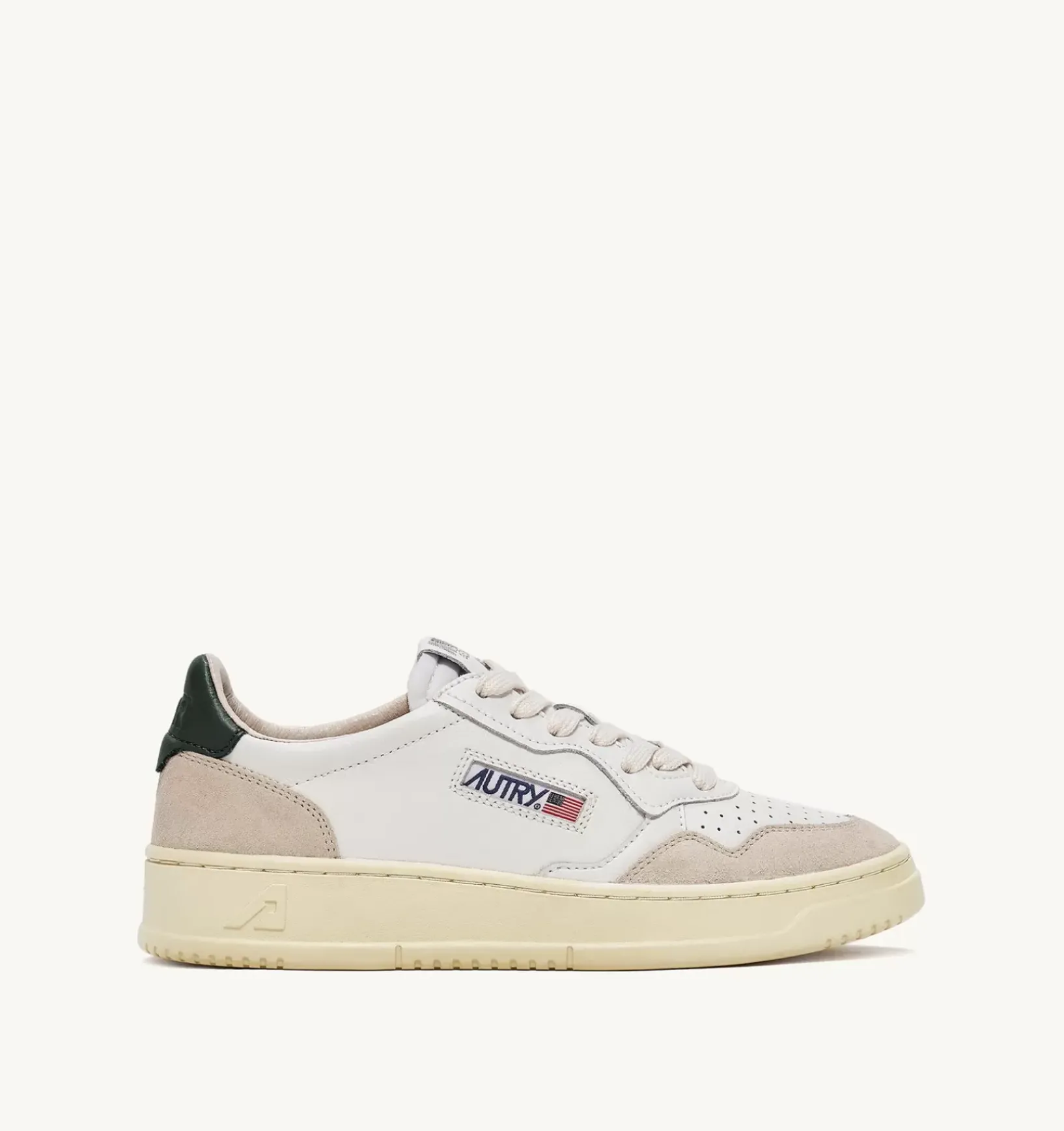Sneakers Medalist Low In Suede E Pelle Bianca E Mount