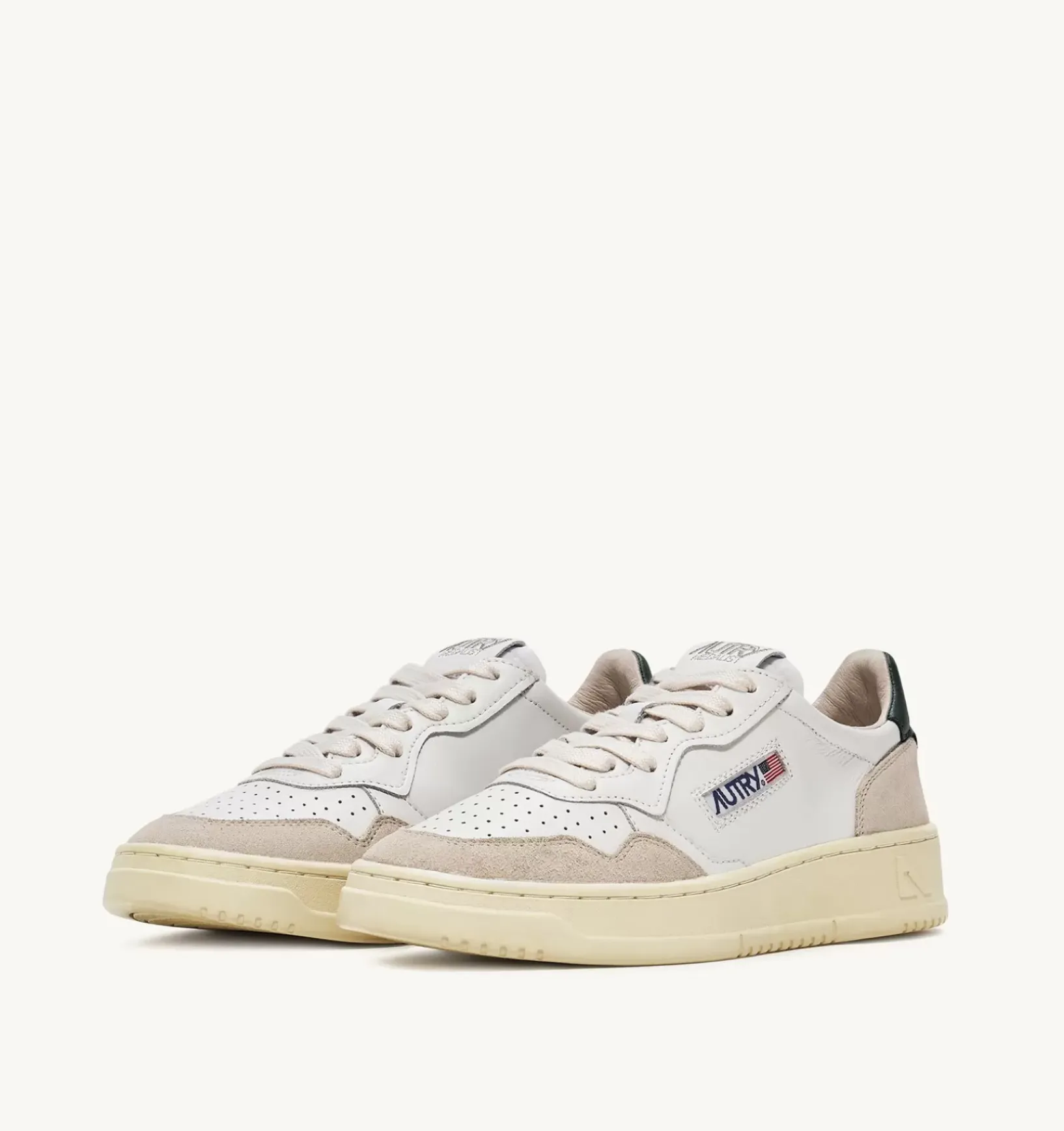 Sneakers Medalist Low In Suede E Pelle Bianca E Mount