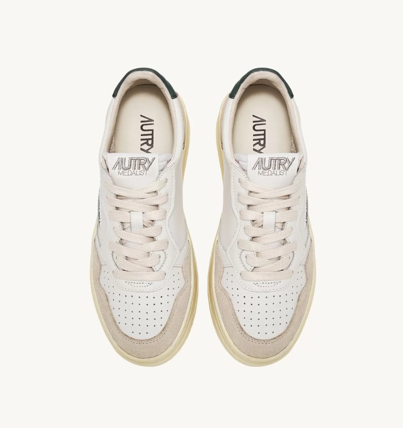 Sneakers Medalist Low In Suede E Pelle Bianca E Mount