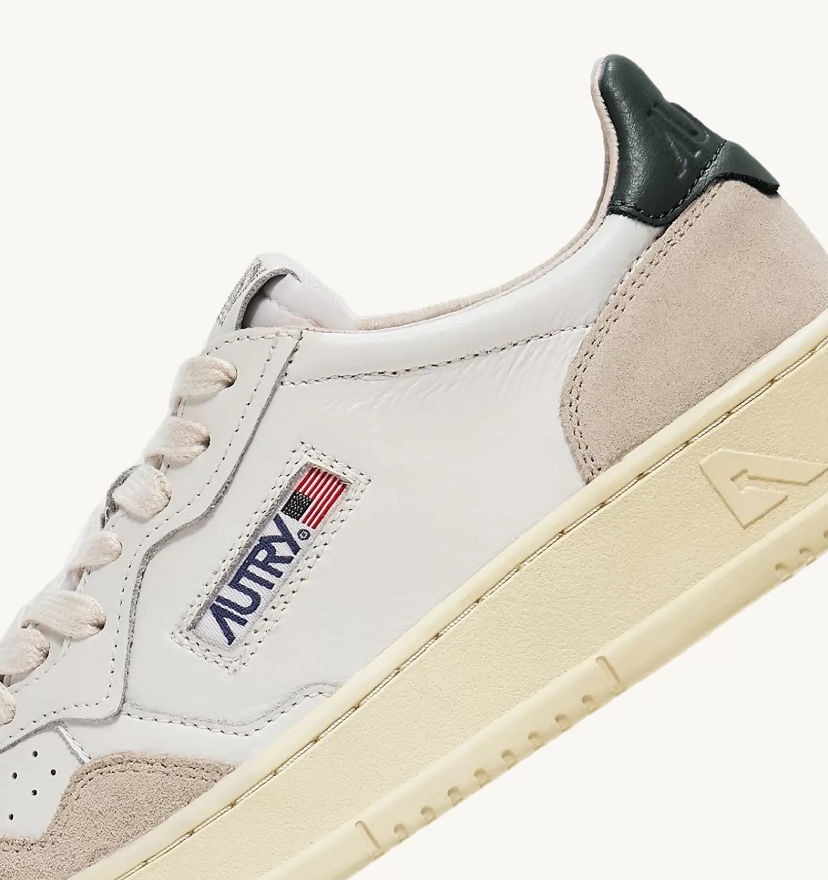 Sneakers Medalist Low In Suede E Pelle Bianca E Mount