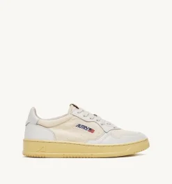 Sneakers Medalist Low In Pelle E Canvas Color Bianco