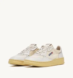 Sneakers Medalist Low In Pelle E Canvas Color Bianco