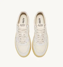 Sneakers Medalist Low In Pelle E Canvas Color Bianco