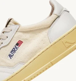 Sneakers Medalist Low In Pelle E Canvas Color Bianco