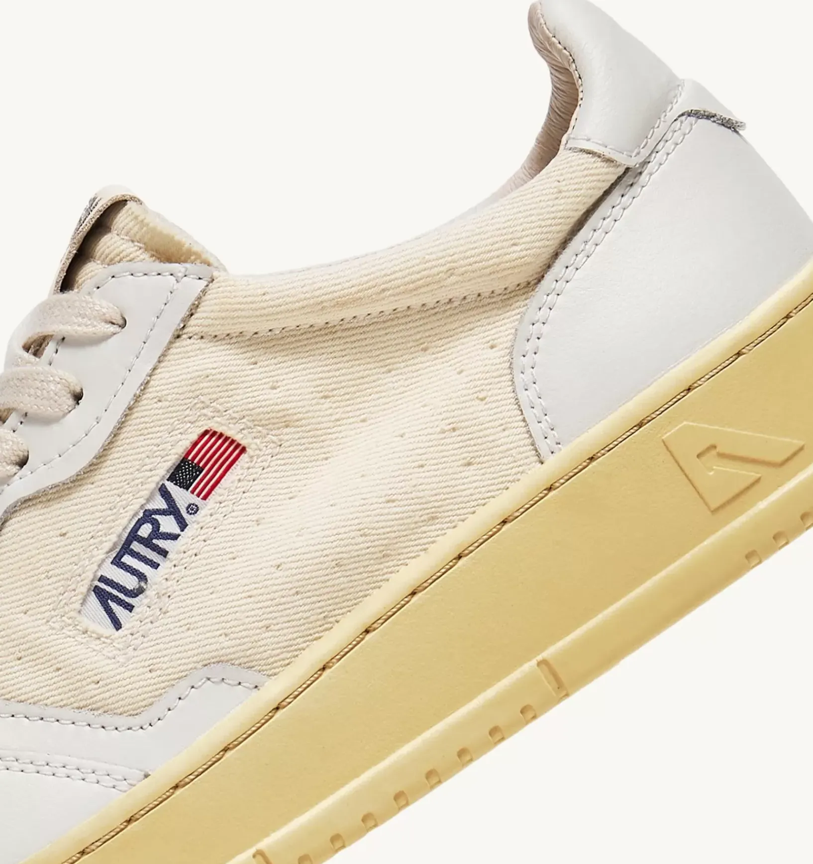 Sneakers Medalist Low In Pelle E Canvas Color Bianco