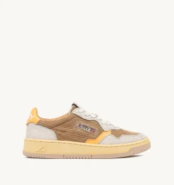 Sneakers Medalist Low In Velluto A Costine Taupe E Suede Colore Grigio