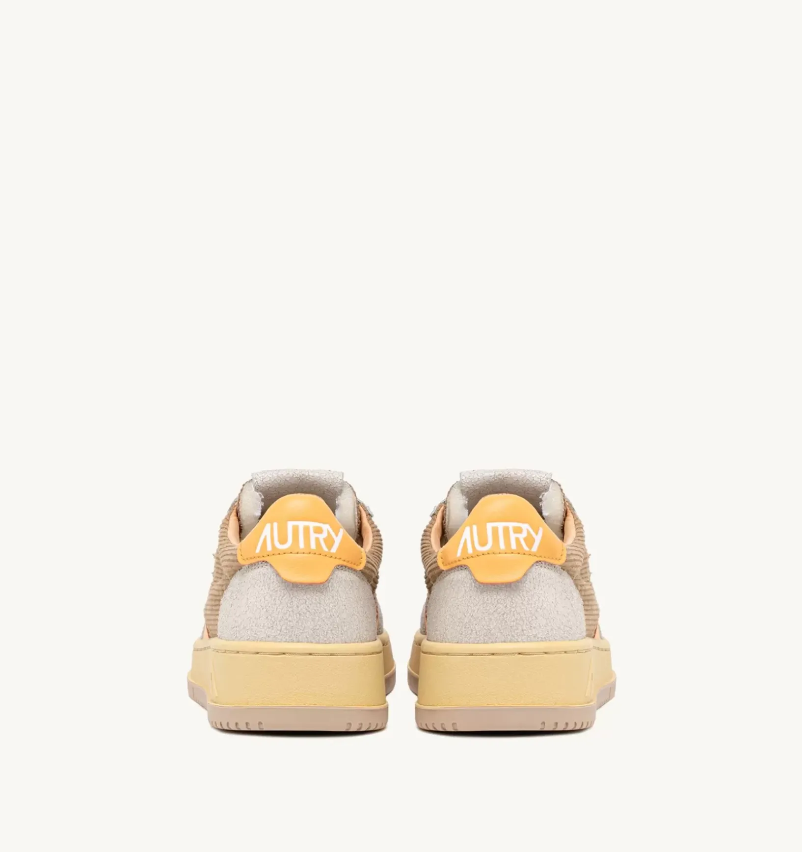 Sneakers Medalist Low In Velluto A Costine Taupe E Suede Colore Grigio