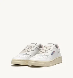 Sneakers Medalist Low In Pelle Bianca E Rosa