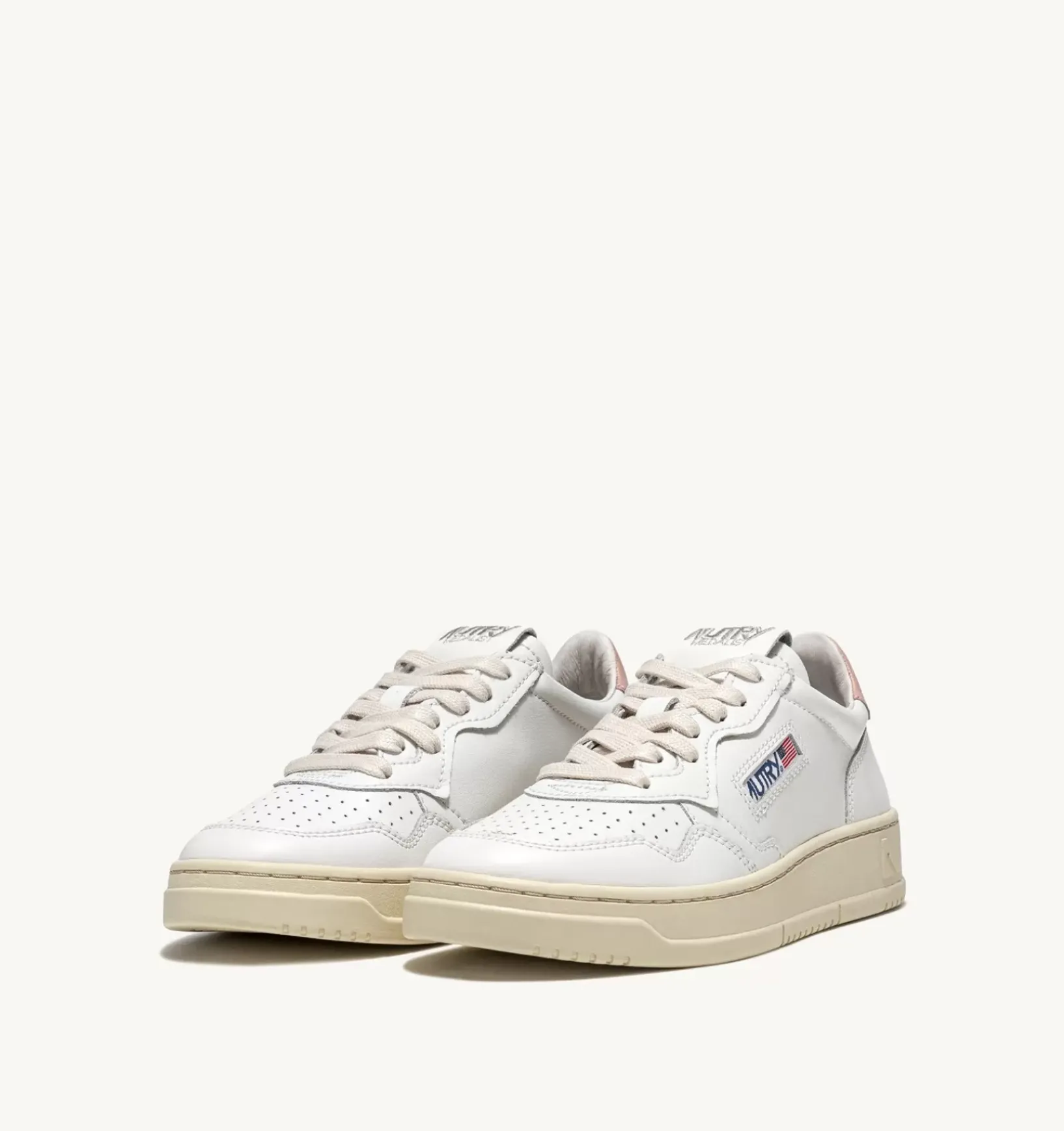 Sneakers Medalist Low In Pelle Bianca E Rosa
