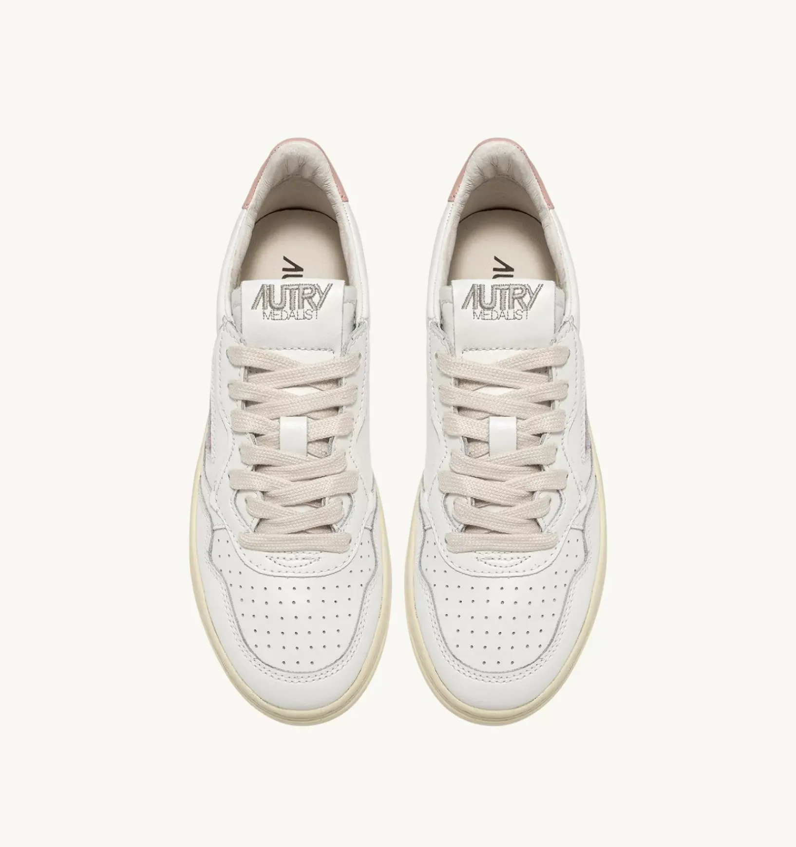 Sneakers Medalist Low In Pelle Bianca E Rosa
