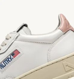 Sneakers Medalist Low In Pelle Bianca E Rosa