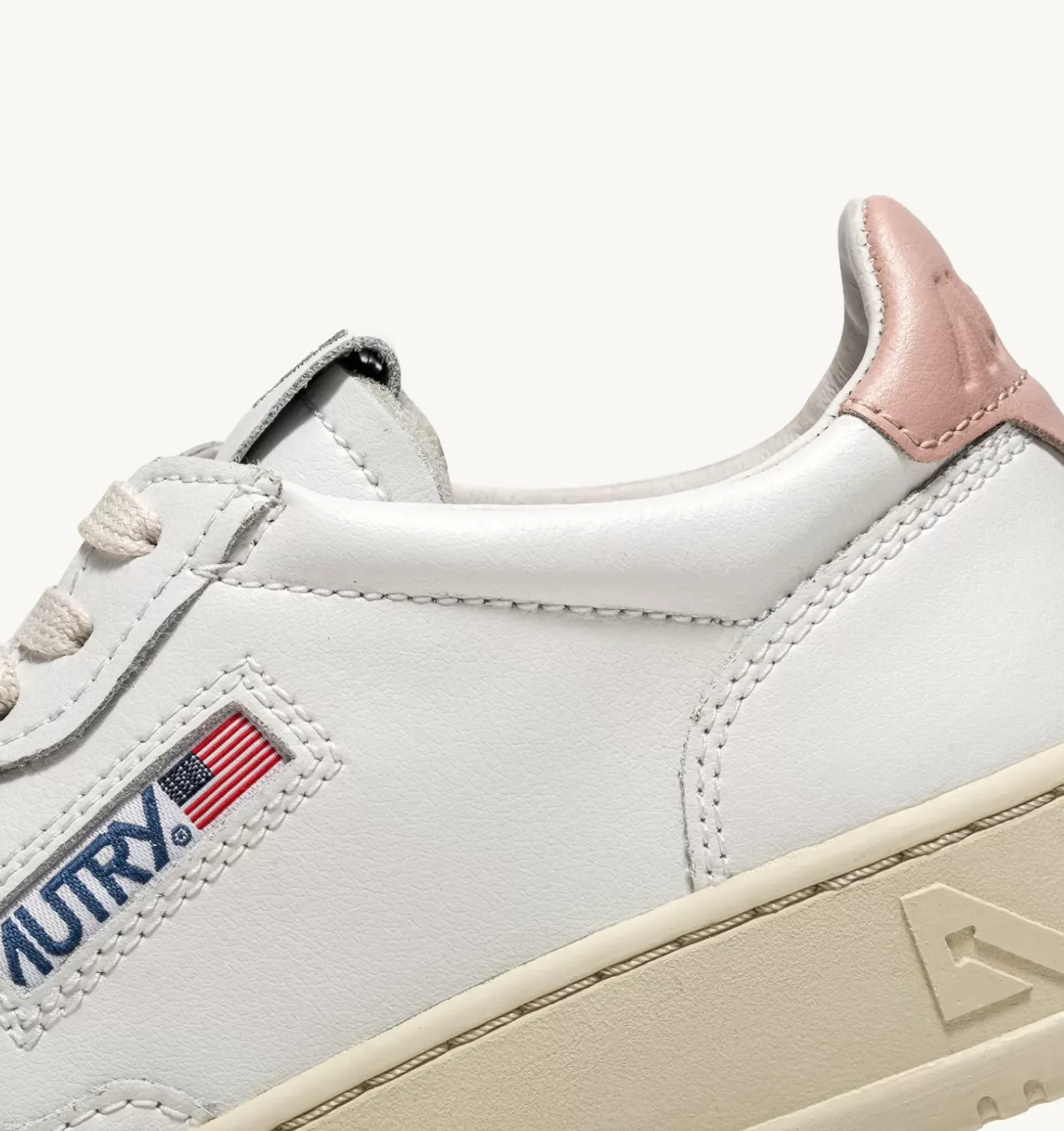Sneakers Medalist Low In Pelle Bianca E Rosa