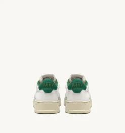 Sneakers Medalist Low In Pelle Di Capra E Spugna Bianco Verde