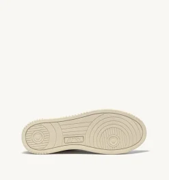 Sneakers Medalist Low In Pelle Di Capra E Spugna Bianco Verde