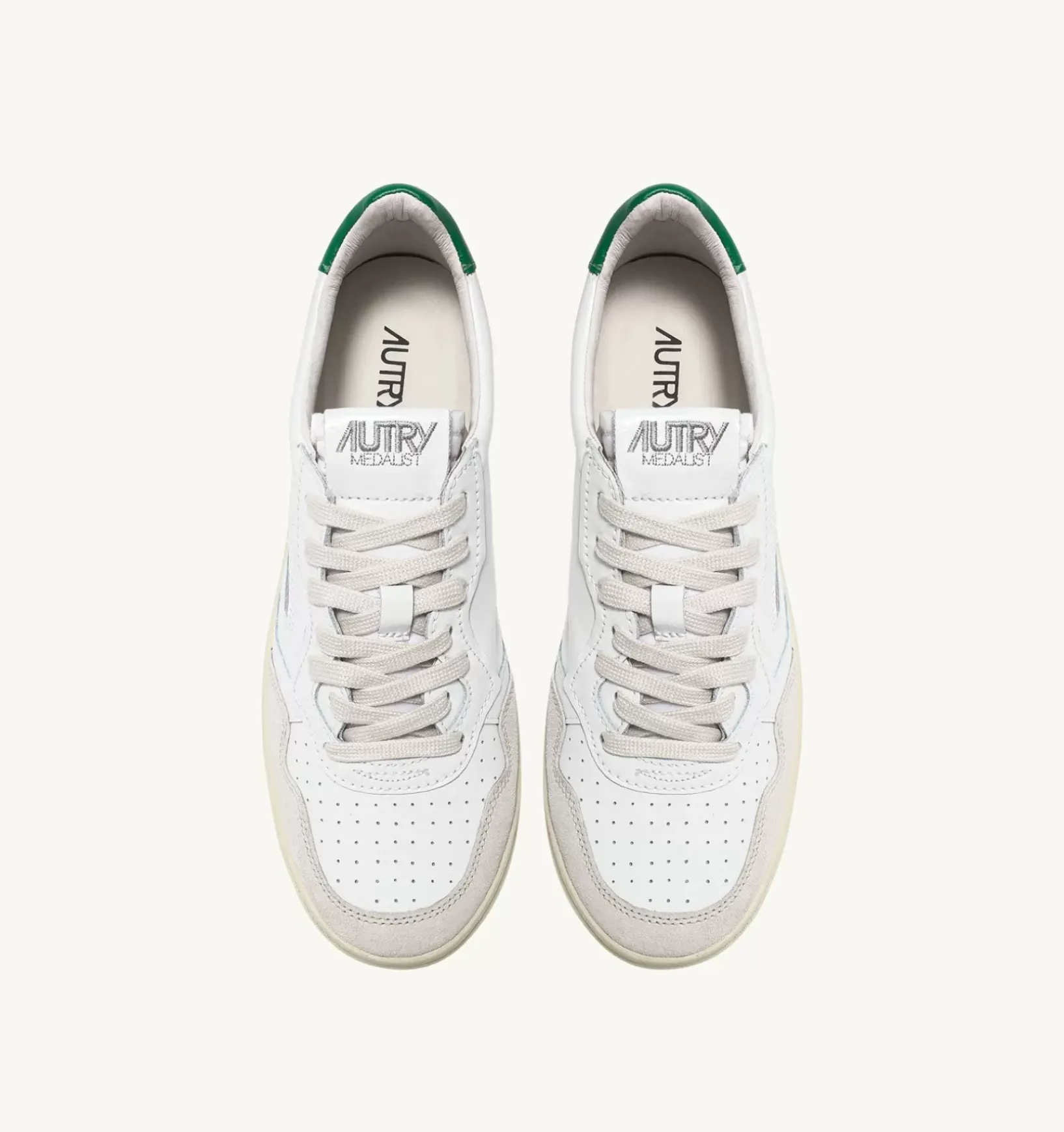 Sneakers Medalist Low In Suede E Pelle Bianca E Amazon