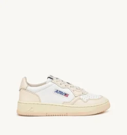 Sneakers Medalist Low In Pelle Bicolore Bianco E Rosa