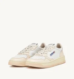 Sneakers Medalist Low In Pelle Bicolore Bianco E Rosa