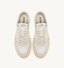 Sneakers Medalist Low In Pelle Bicolore Bianco E Rosa