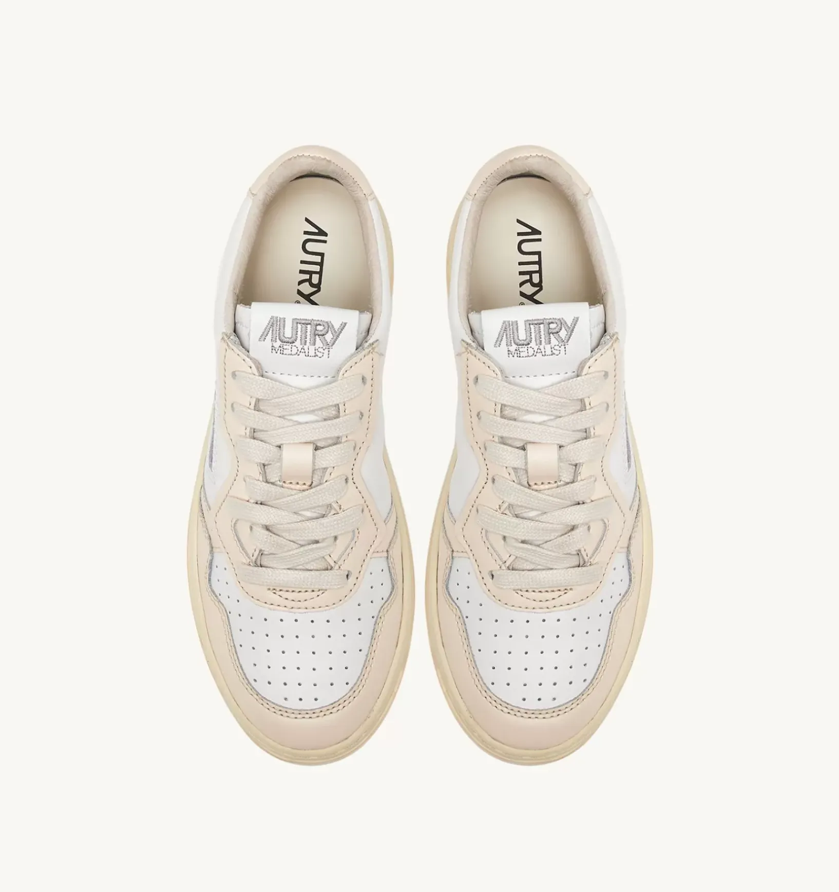 Sneakers Medalist Low In Pelle Bicolore Bianco E Rosa