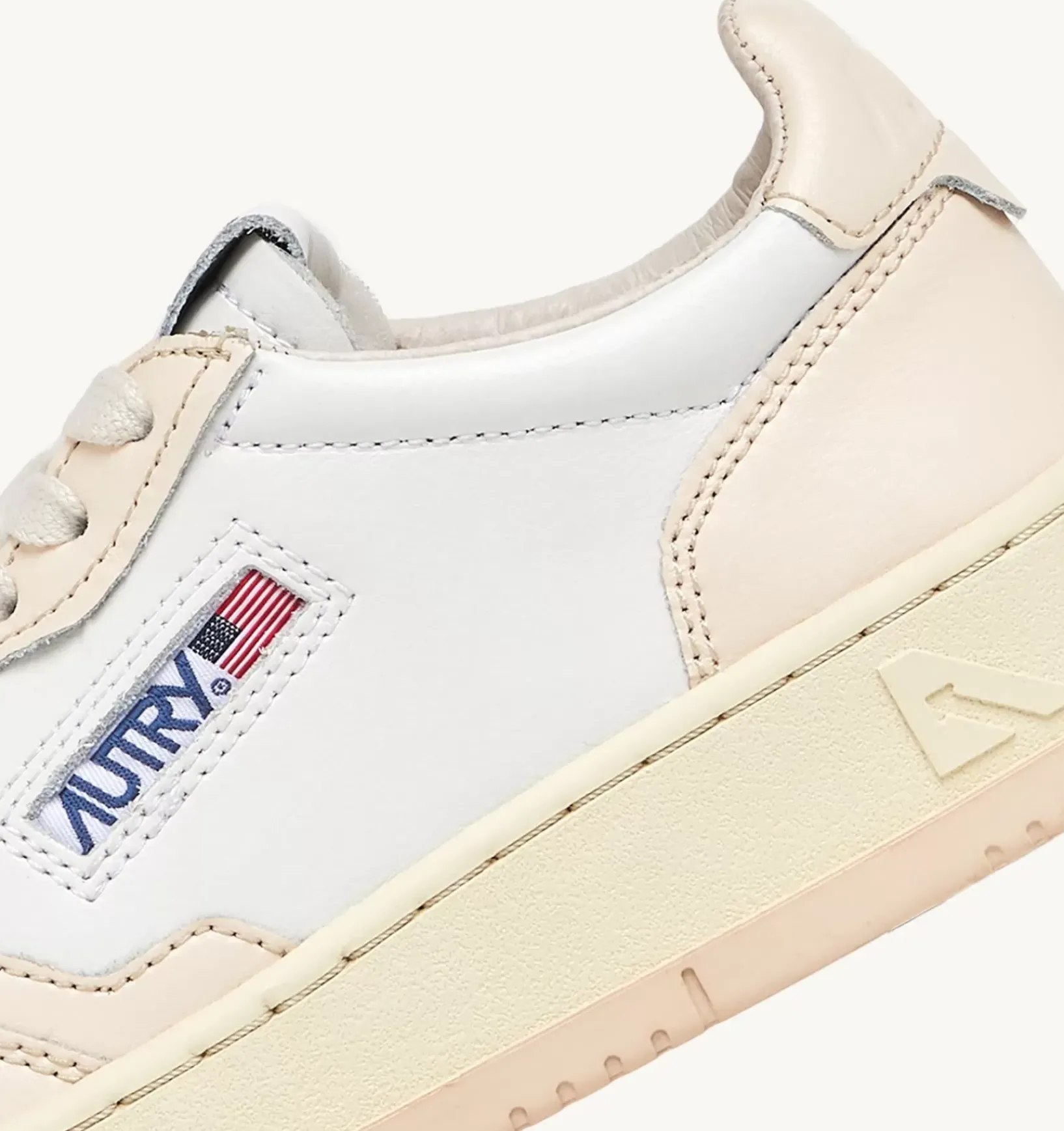 Sneakers Medalist Low In Pelle Bicolore Bianco E Rosa