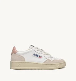 Sneakers Medalist Low In Suede E Pelle Bianca E Powder