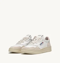 Sneakers Medalist Low In Suede E Pelle Bianca E Powder