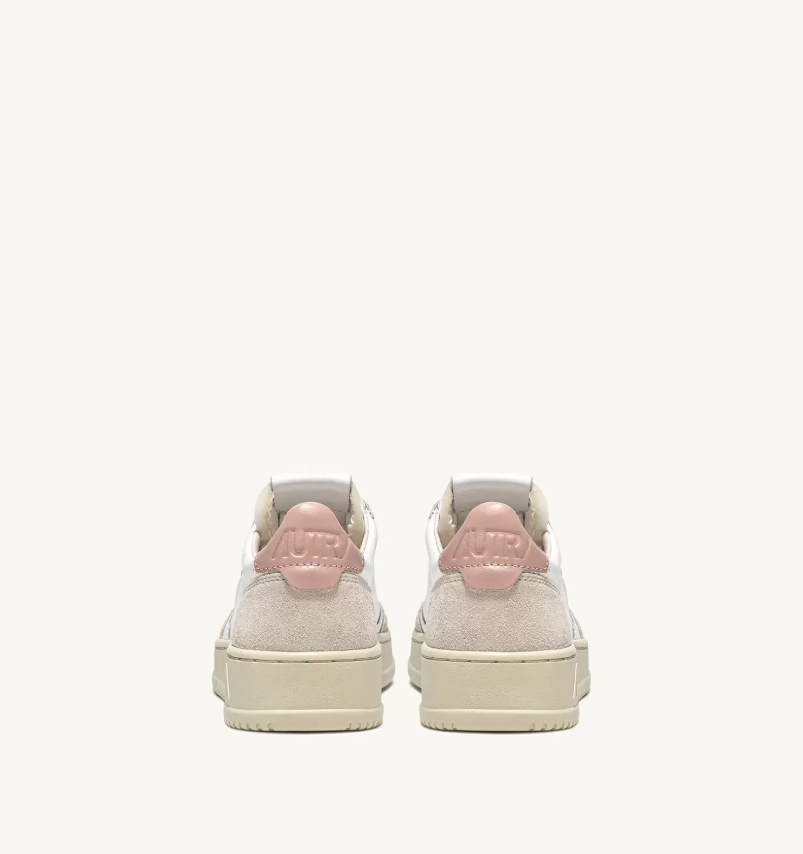 Sneakers Medalist Low In Suede E Pelle Bianca E Powder