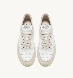 Sneakers Medalist Low In Suede E Pelle Bianca E Powder