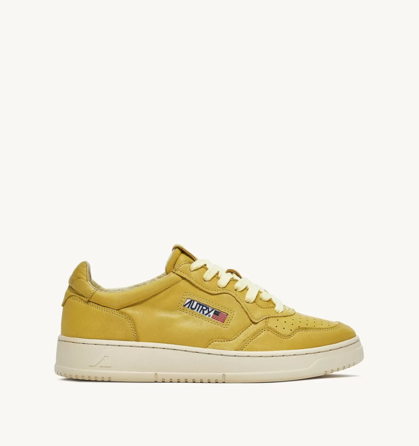 Sneakers Medalist Low In Morbida Pelle Yellow Iris Di Capra