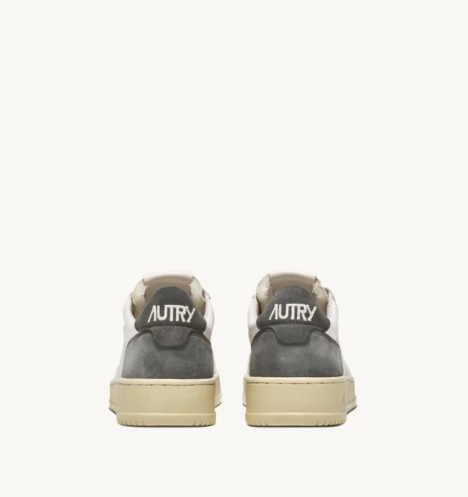 Sneakers Medalist Low In Suede E Pelle Bianco E Military