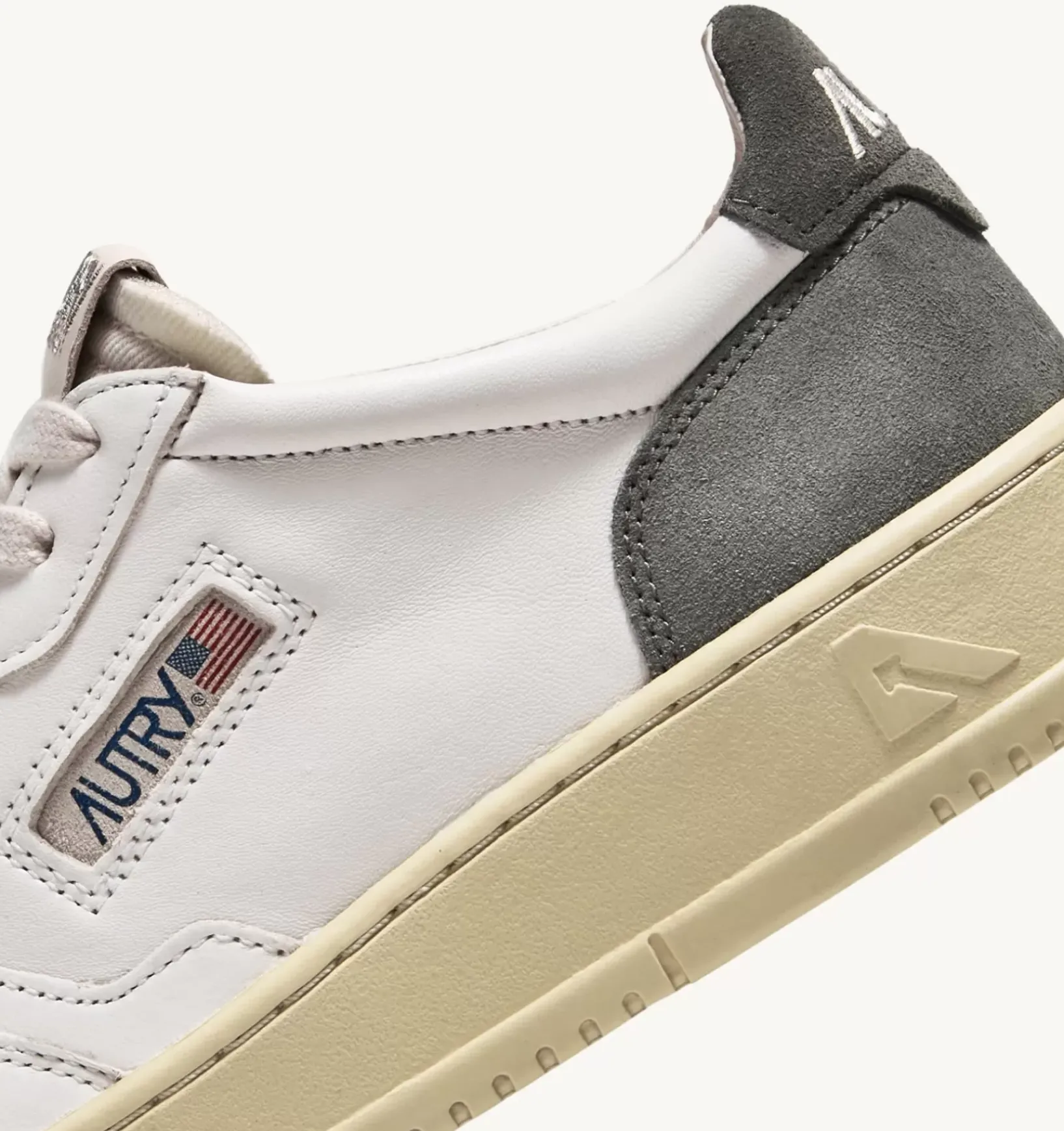 Sneakers Medalist Low In Suede E Pelle Bianco E Military
