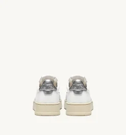Sneakers Medalist Low In Pelle Bianca E Argento