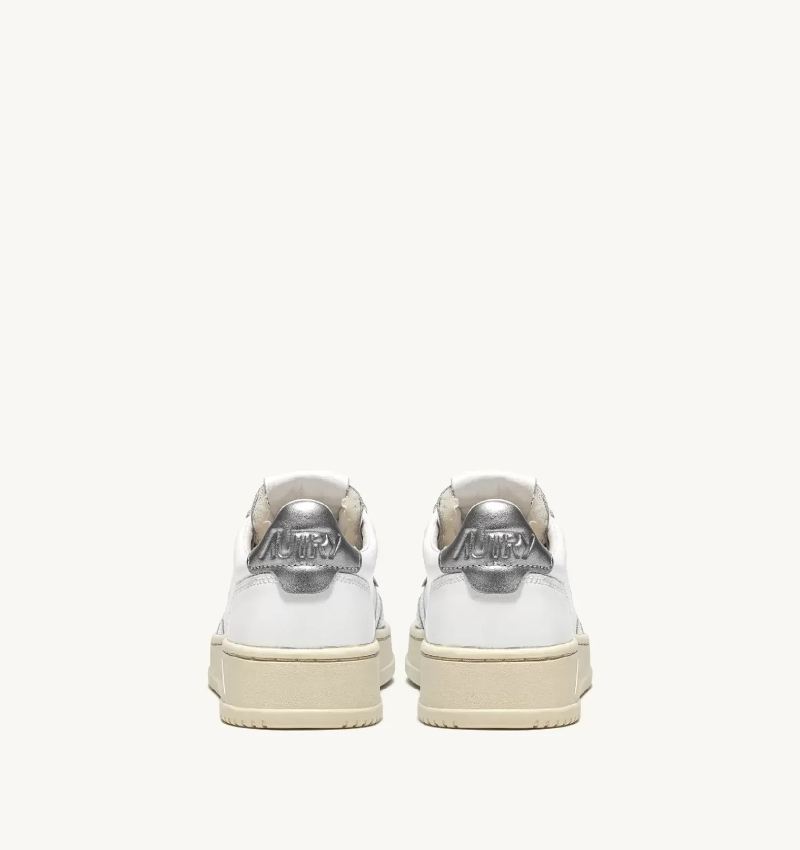 Sneakers Medalist Low In Pelle Bianca E Argento