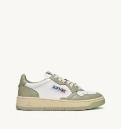 Sneakers Medalist Low In Pelle Bicolore Bianco E Tortora