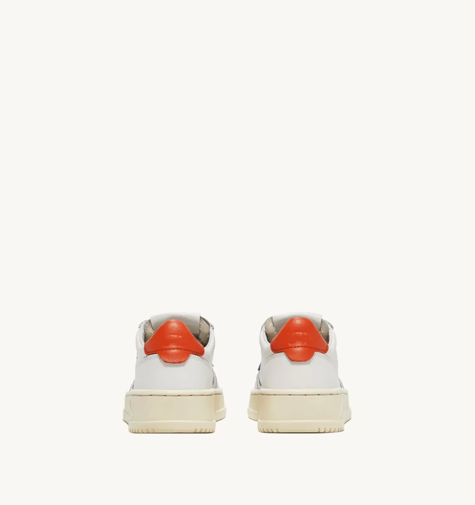 Sneakers Medalist Low In Pelle Bianca E Tangerine Per Bambini
