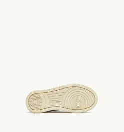 Sneakers Medalist Low In Pelle Bianca E Tangerine Per Bambini