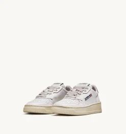 Sneakers Medalist Low In Pelle Bianca Powder Per Bambini