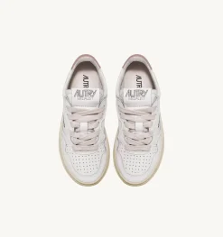 Sneakers Medalist Low In Pelle Bianca Powder Per Bambini