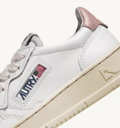 Sneakers Medalist Low In Pelle Bianca Powder Per Bambini