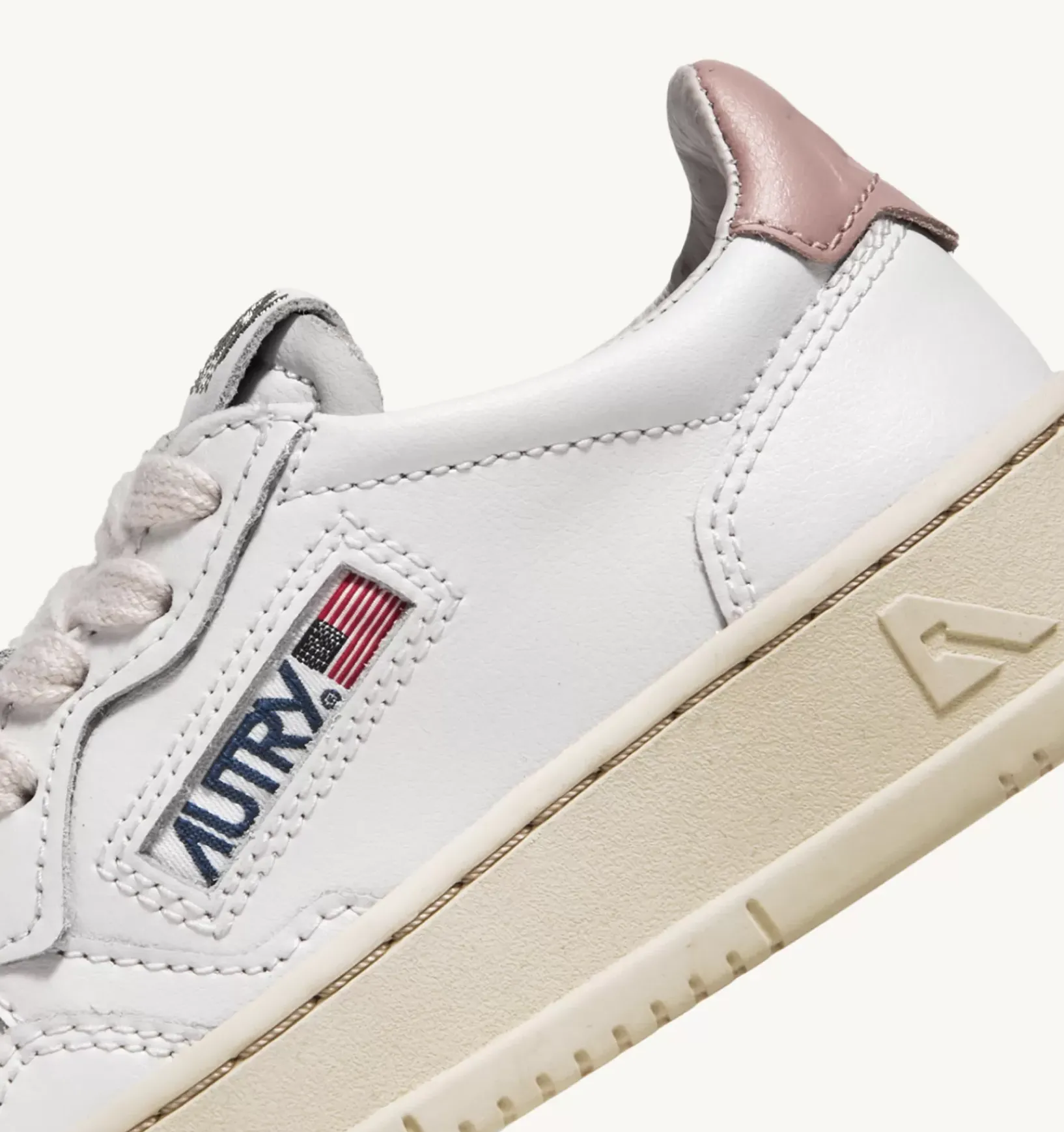 Sneakers Medalist Low In Pelle Bianca Powder Per Bambini